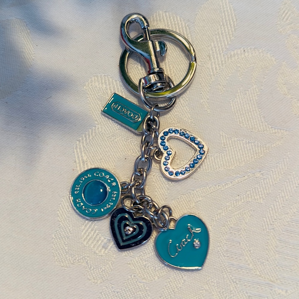 Coach Silver Heart Keychain Bag Hang‎ Tag - Picture 2 of 5